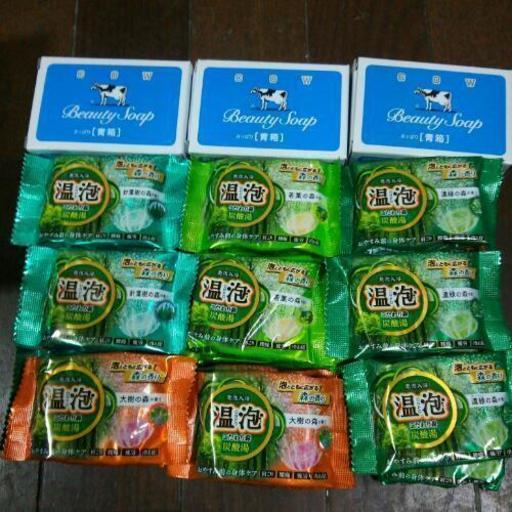 発泡 入浴剤 温泡\u0026牛乳石鹸【青箱】