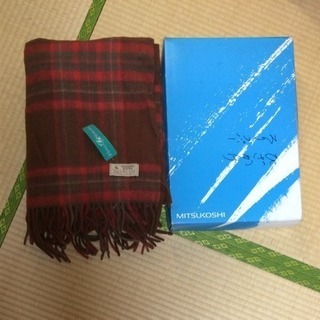 新品 膝掛け 毛100%の画像