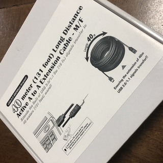 最終値下げ：USB延長ケーブル 40m USB2.0 ブラック 500-USB007-40の画像