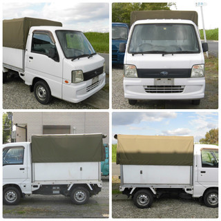 平成２０年 スバル サンバートラック 幌付コンテナ 赤帽箱仕様 ５ＭＴ ＬＥ‐ＴＴ１ ＥＮ０７ ２０８，０００㎞ 書類付 の画像