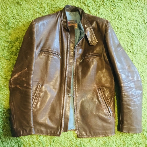 本革　60’sのヴィンテージ　バイクジャケット