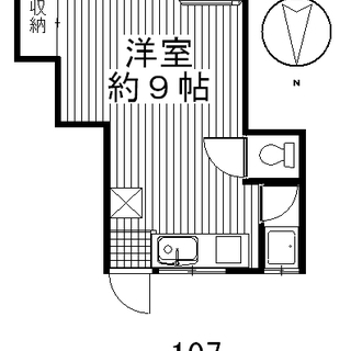 【プチハウスコスモスＢ：107】初期費用５万円以内！バス・トイレ...
