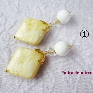 ラストプライス！選べるデザインアクリルピアスorイヤリング　03104の画像