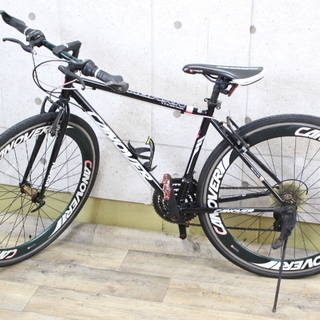 R174)カノーバー CANOVER クロスバイク 700C CAC-025 NYMPH ニンフ シマノ21変速機 ブラック 自転車