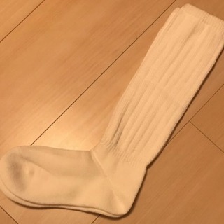 新品 ストライプ ホワイト ルーズソックス 無地 靴下の画像