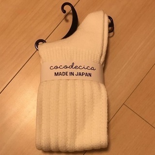 新品 ストライプ ホワイト ルーズソックス 無地 靴下