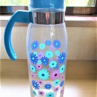 クールグラスポット 耐熱ガラス ブルー 1000ml 新品未使用品の画像