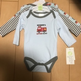 ベビーギア ロンパース消防車3枚セット0-3m70サイズ