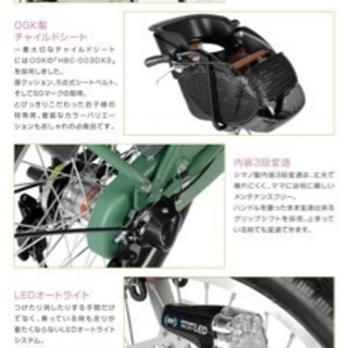 前チャイルドシート付き自転車○アンドコアラ○再出品の画像