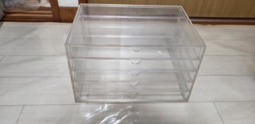 売れました　無印良品　5段　アクリルケース　引き出し　クリア