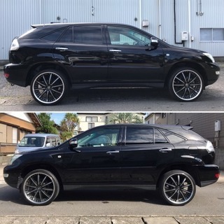 後期 ハリアー 240G Lパッケージ 22インチアルミホイール 黒革シートの画像