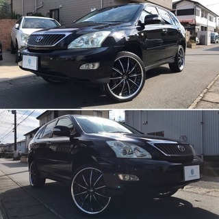 後期 ハリアー 240G Lパッケージ 22インチアルミホイール 黒革シートの画像