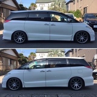 エスティマ 3.5 アエラス Sパッケージ 20インチAW 車高調ローダウン  タイヤ、アルミホイール新品！の画像