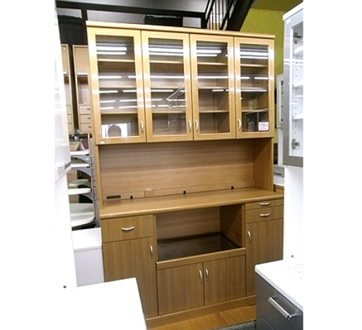 札幌 キッチン家具の王道!【パモウナ レンジボード②】幅139cm キッチンボード 家電ボード 食器棚 Pamouna 本郷通店