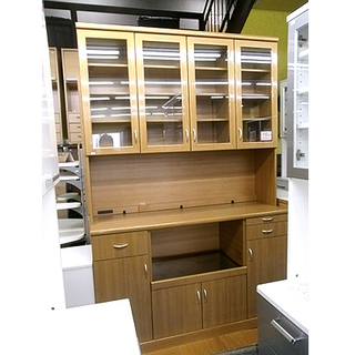 ☆ジモティー割引有☆ S仕/松田家具/3枚扉オープンボード/WH