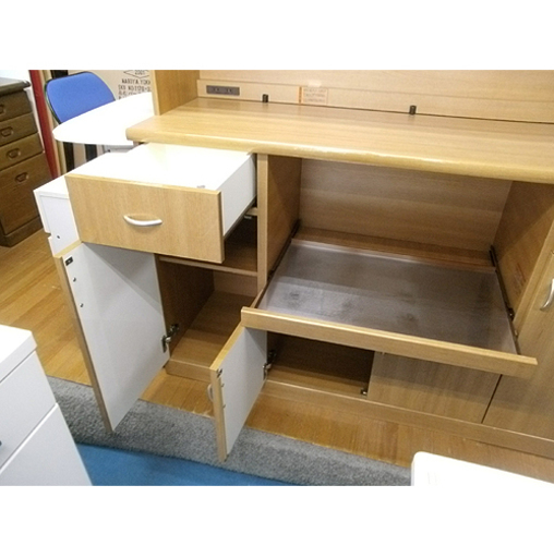 札幌 キッチン家具の王道!【パモウナ レンジボード②】幅139cm キッチンボード 家電ボード 食器棚 Pamouna 本郷通店