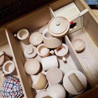 美品　木のおままごとセットの画像