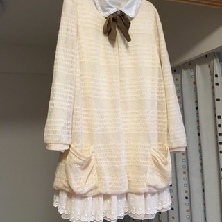 ニット チュニック ティペットの画像