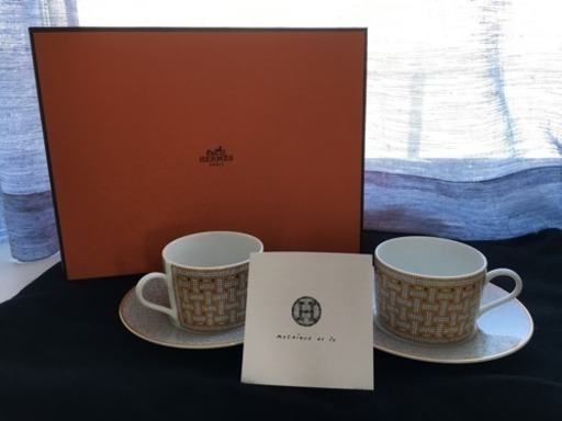 新品！箱付き！エルメスおしゃれティー・コーヒーカップペアセット！