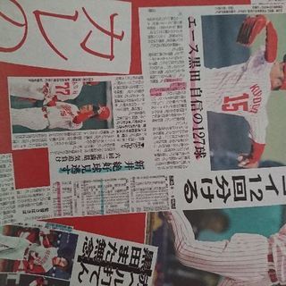 中国新聞11/5広告「結局、新井は凄かった。」の画像