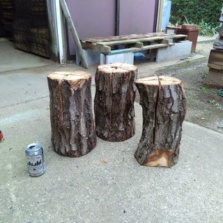 広葉樹クリのスウェーデントーチ(スウェディッシュトーチ)アウトレット品！中サイズ。茨城県潮来市。の画像