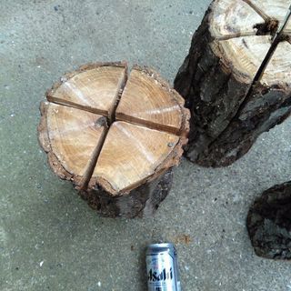 広葉樹クリのスウェーデントーチ(スウェディッシュトーチ)アウトレット品！中サイズ。茨城県潮来市。の画像