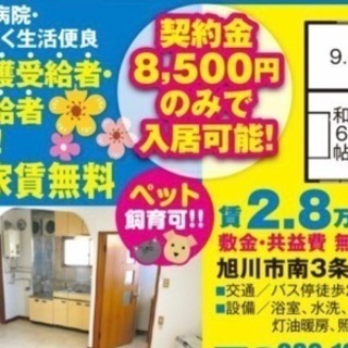 契約金0！！保険料翌月8500円「2年間」