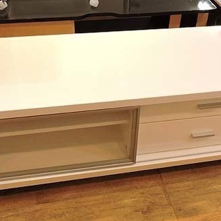 北大前! 札幌 引取 AVボード テレビ台 ホワイト 引き戸タイ...