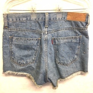 デニム スタッズ キュロットの画像