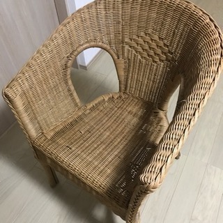 お安くしました！ラタンチェア 2脚   ニトリ