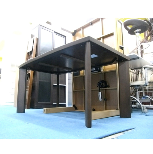 PayPay決済OK 札幌ファニシング取扱品【ダイニングテーブル】幅140cm 天然木 ジャズテーブル ダークブラウン/こげ茶色 分解