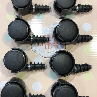 挿入式双輪キャスター×8個セットの画像