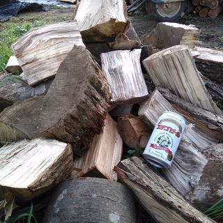 広葉樹ミックス切り落とし系薪！丸１年乾燥。茨城県潮来市。1kg35円。