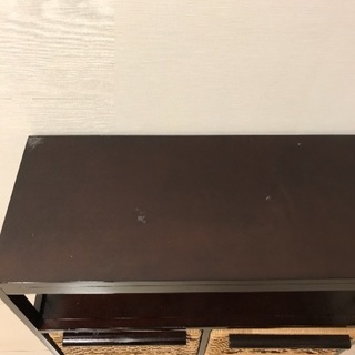 【中古】アジアンテイスト 籠引き出し4個 棚 の画像