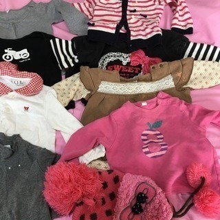 女の子子供服 まとめ売り 80サイズ 冬の画像