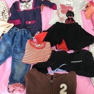 女の子子供服 まとめ売り 80サイズ 秋冬の画像