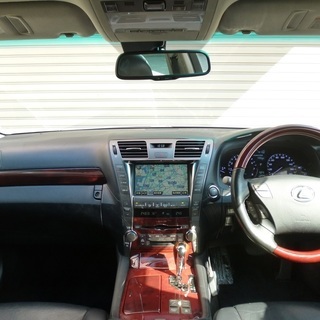 検査32年3月LS460 WORK20インチアルミ/エアサスコントローラー/サンルーフ/社外エアロ/純正HDDナビ/マークレビンソン/黒革/ビルトインETC/の画像