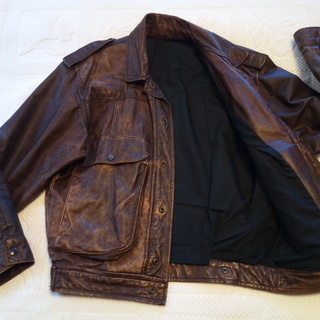 皮ジャン ヴィンテージ レザー ジャンパー Newzealand製 超レア品の画像