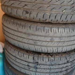 【売約済】ダイハツ アクティバ純正夏タイヤ4本 カバー付/165/60/15インチの画像