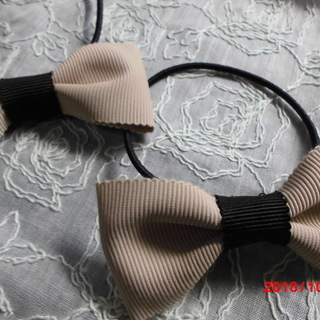髪留め　リボン　ゴム　②の画像