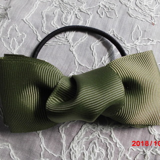 髪留め　リボン　ゴム　④大人用の画像