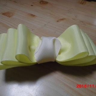 髪飾り　リボン　バレッタ　③の画像