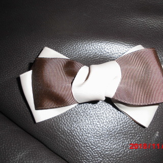 髪飾り　リボン　バレッタ　③の画像