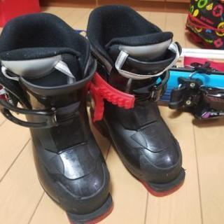商談中 子供用スキーセット 板100cm、靴19cm、ストック80cmの画像