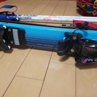 商談中 子供用スキーセット 板100cm、靴19cm、ストック80cmの画像