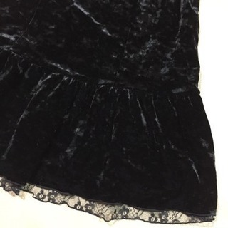 11号【新品】ベルベットドレス パーティードレス ブラックの画像