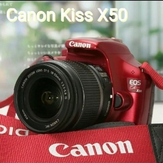 Wi-Fi付き☆一眼レフ入門♪心躍る鮮烈のレッド☆Canon K...
