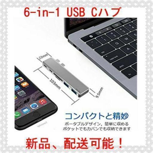 USB-C ハブ  Type C Hub   6-in-1 USB Cハブ