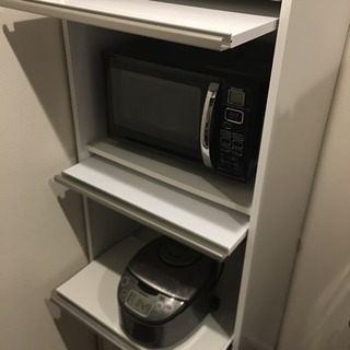 キッチン 棚 収納 白 食器棚の画像