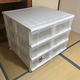 【値下げしました】押入れチェスト OC-746 ホワイト／クリアの画像